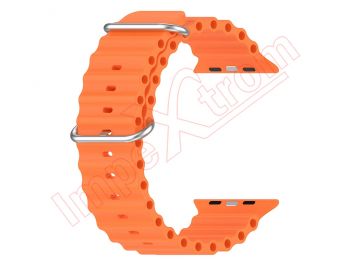 Orange silicone band for smartwatch Apple Watch Ultra 49mm, A2684